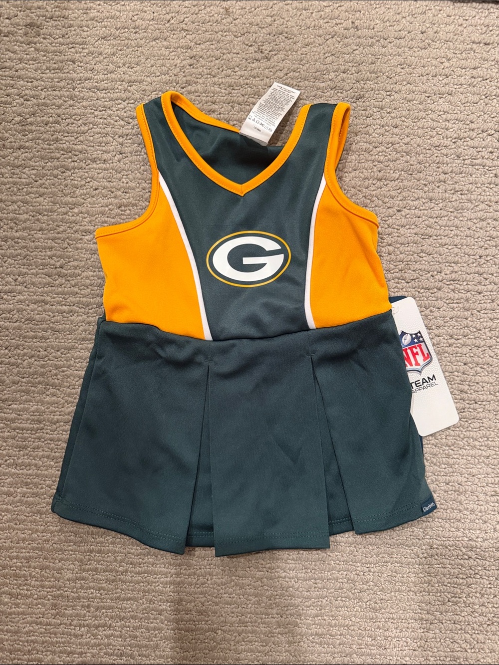 NFL Green Bay Packers Kids Cheer Dress - Green, Gold & White